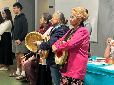 Our knowledge keepers drumming